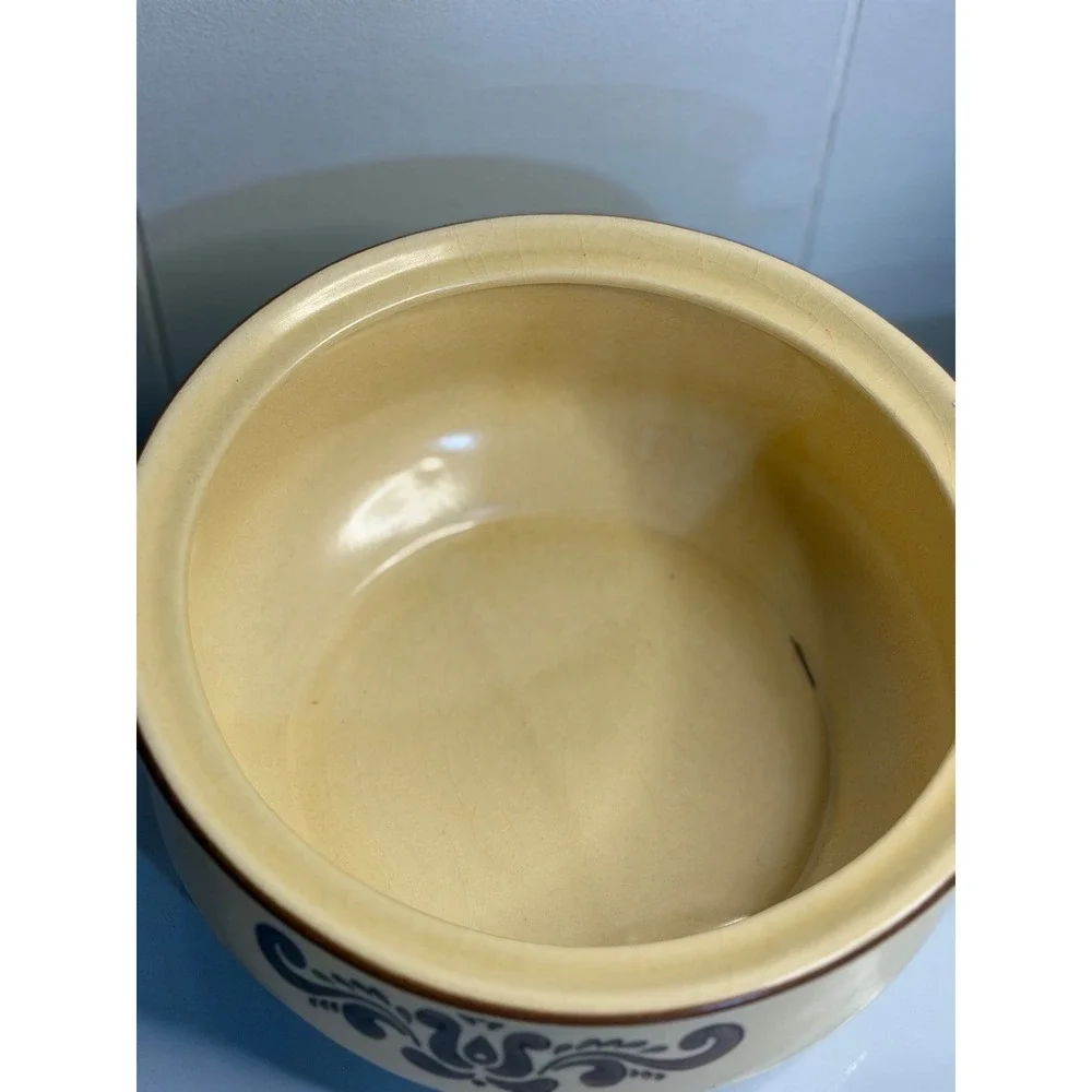 VTG‎ Pfaltzgraff Village Casserole Dish Brown Stoneware Lidded Crock Cottagecore